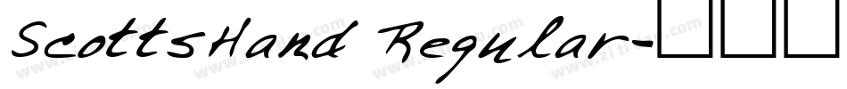 ScottsHand Regular字体转换